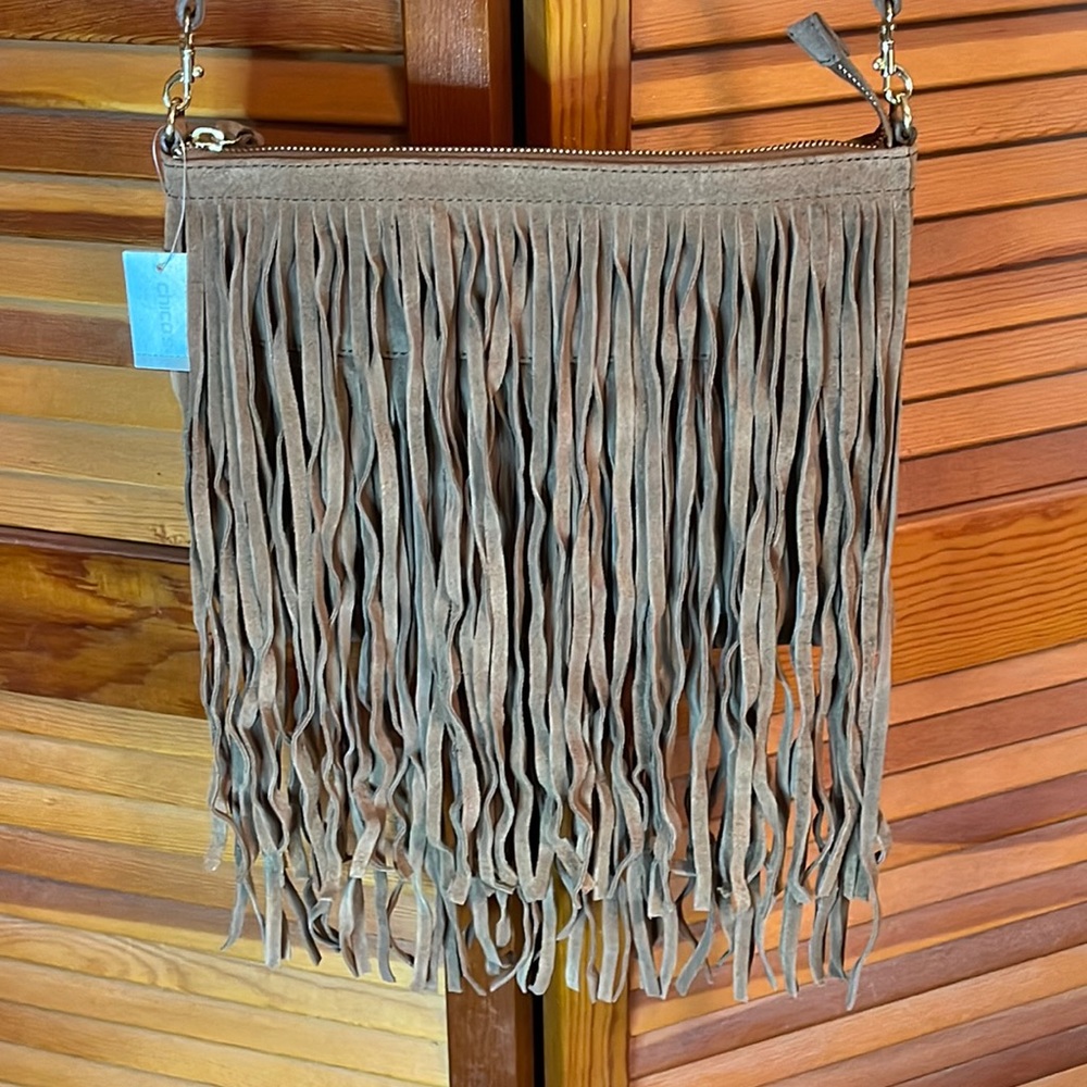 Chico’s frangetta fringe bag NOSZ